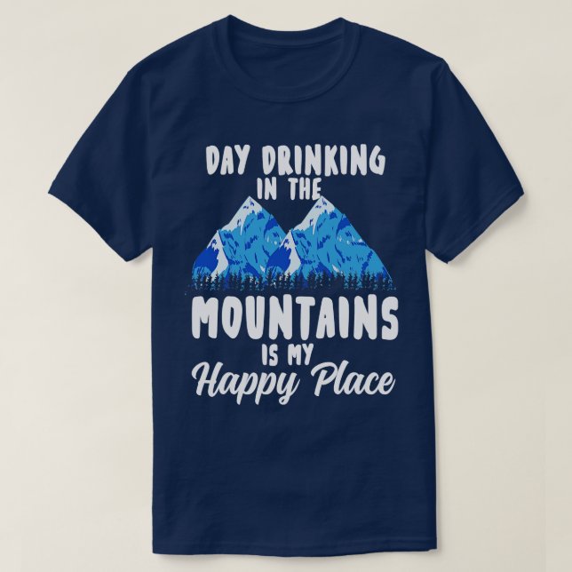 Camping Pun Mountains T-Shirt (Design Front)