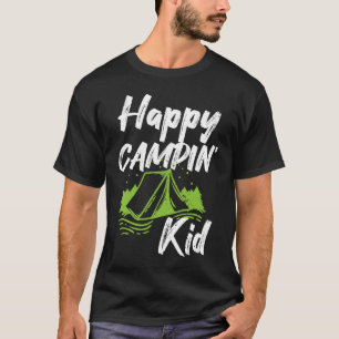 Camping Puns Happy Campin' Kid Boys Girls Children T-Shirt