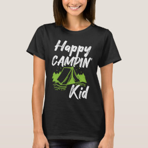 Camping Puns Happy Campin' Kid Boys Girls Children T-Shirt