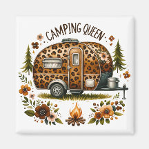 Camping Queen Magnet