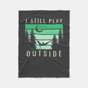 Camping Quote Vacation Fleece Blanket