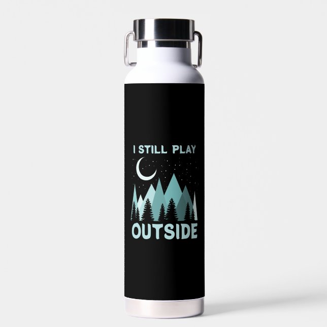 Camping Quote Vacation  Water Bottle (Front)