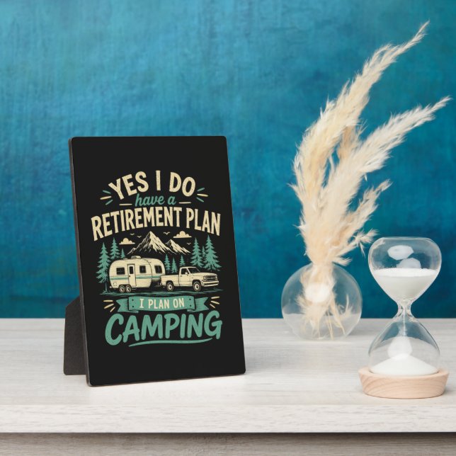 Camping Retirement Plan Plaque (Side)