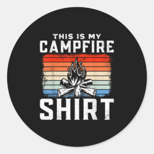 Camping Retro Vintage This Is My Campfire Shirt Classic Round Sticker