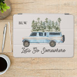 Camping Road Trip Quote Let's Go Somewhere iPad Pro Cover<br><div class="desc">Add adventure to your iPad with our 'Let's Go Somewhere' iPad Air Cover. Quote and watercolor art for nature-loving explorers!</div>