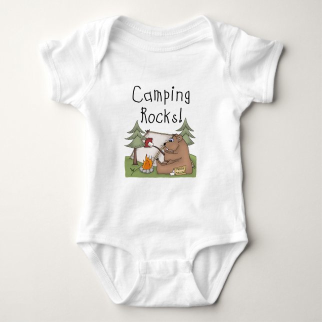 Camping Rocks Baby Bodysuit (Front)