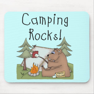 Camping Rocks Mouse Pad