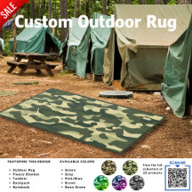 Camping Rug | Camo Rug | Camouflage Rug Pattern
