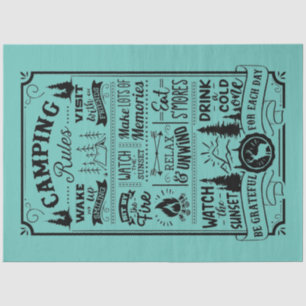 Camping Rules Tissue Paper