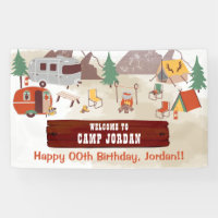 Camping Rustic Woodsy Campground Birthday