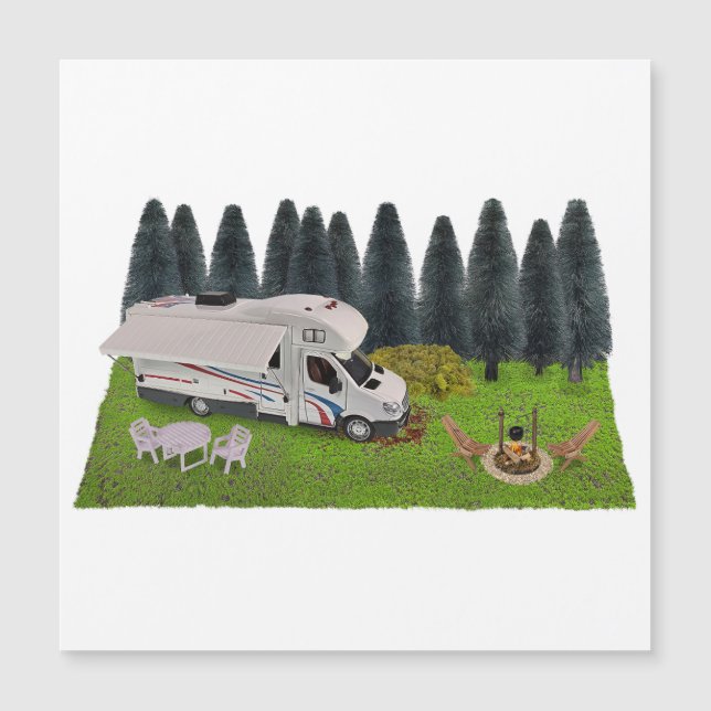 Camping RV in the Forest Camping Spot (Front)