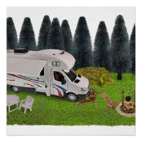 Camping RV in the Forest Camping Spot