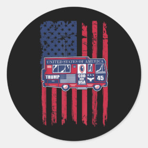 Camping Rv Travel Trailer Family Match Camp Outdoo Classic Round Sticker