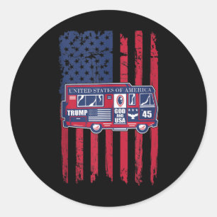 Camping Rv Travel Trailer Family Match Camp Outdoo Classic Round Sticker
