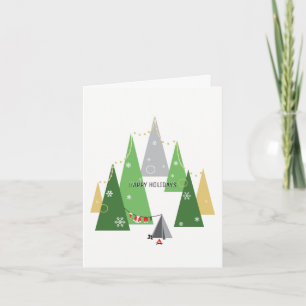 Camping Santa   Holiday Greeting Card