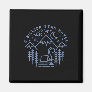 Camping Shirt 5 Billion Star Hotel Line Art Hiking Magnet
