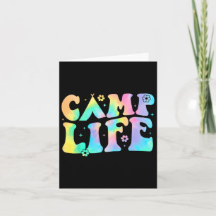 Camping Shirt Camp Life Groovy Camper Camp Camping Card