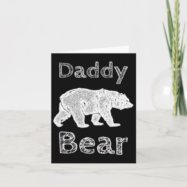 Camping Shirts For Men Funny Daddy Bear T Shirt Fa Card (Front)