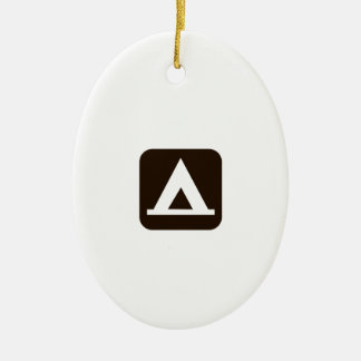 Camping Sign Symbol Ceramic Tree Decoration