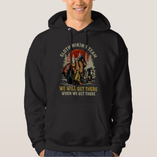 Camping Sloth Hiking Team Hoodie