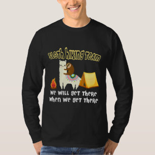 Camping Sloth Hiking Team Lama T-Shirt