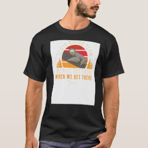 Camping Sloth Hiking Team Summer Vacation Mountain T-Shirt