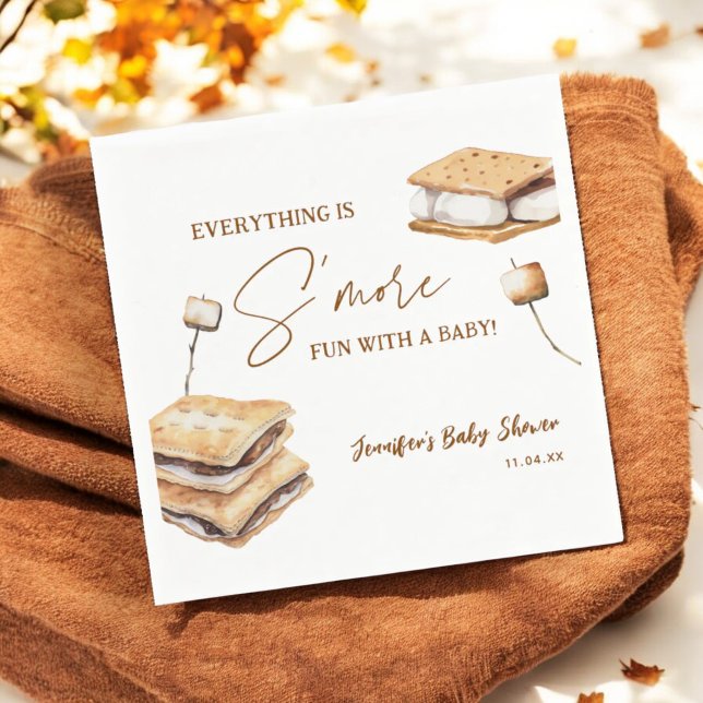 Camping Smore Fun Baby Shower Napkin (Creator Uploaded)