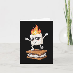 Camping Smore Marshmallow Chocolate Cute Dance Cam Card