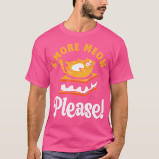 Camping S'Mores Cat Lover Camp Fire Marshmallow Hi T-Shirt