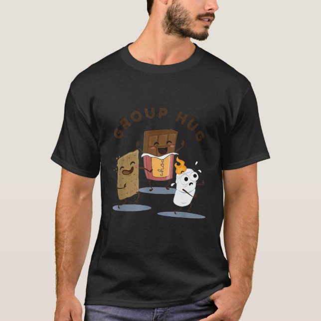Camping Smores Marshmallow Roasting Bonfire Funny  T-Shirt (Front)