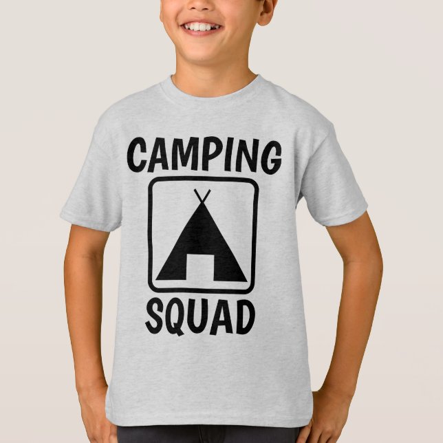 CAMPING SQUAD Kids T-shirts (Front)