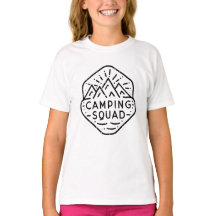 Camping squad summer camp girls group