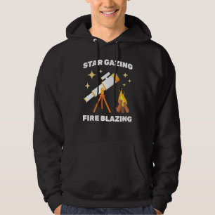 Camping Star Gazing Fire Blazing Astronomer Space Hoodie