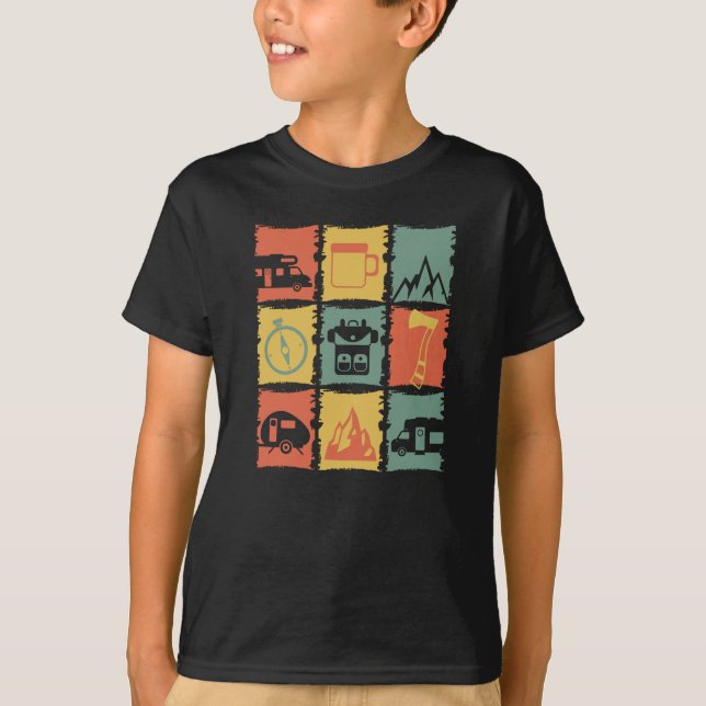 Camping Stuff Grafik for a Camper T-Shirt (Front)