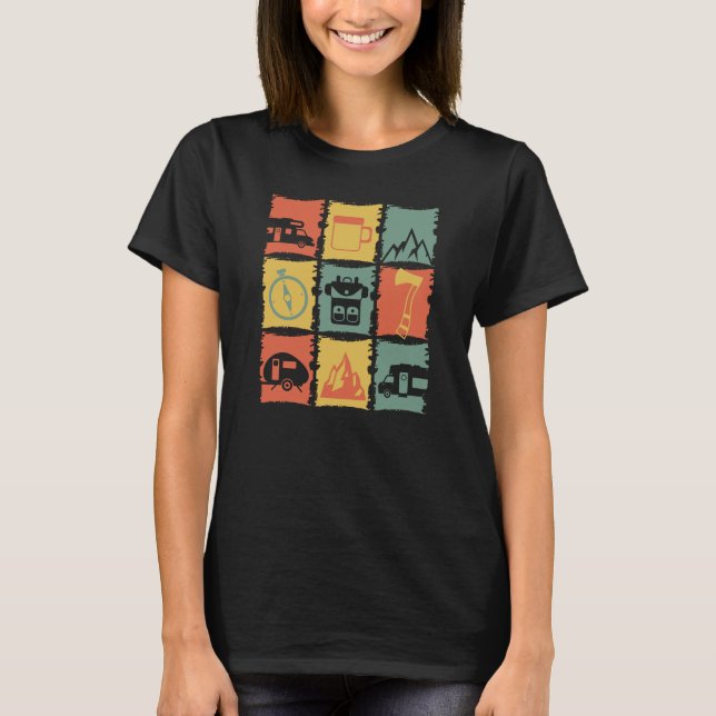 Camping Stuff Grafik for a Camper T-Shirt (Front)