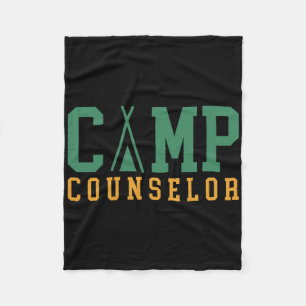 Camping Summer Camp Counsellor Staff Director Camp Fleece Blanket