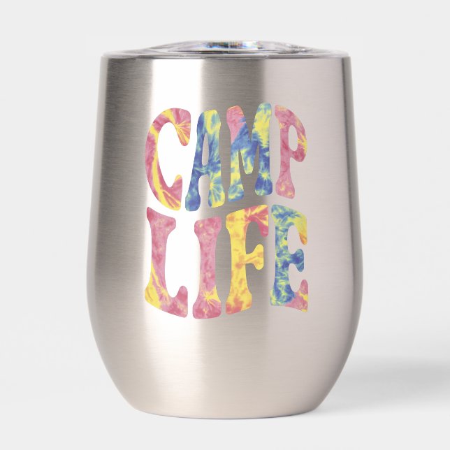 Camping Summer Girls Camp Life Tie-Die Retro  (Front)