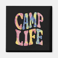 Camping Summer Girls Camp Life Tie-Die Retro 