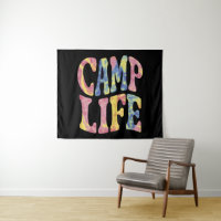 Camping Summer Girls Camp Life Tie-Die Retro