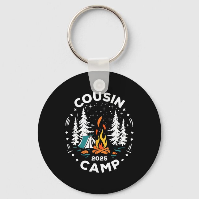 Camping Summer Vacation Crew Cousin Camp 2025  Key Ring (Front)