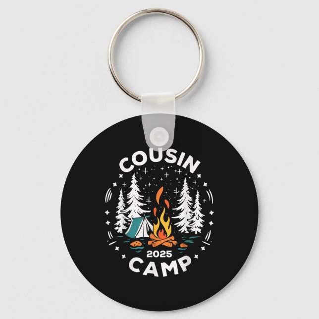 Camping Summer Vacation Crew Cousin Camp 2025  Key Ring (Front)