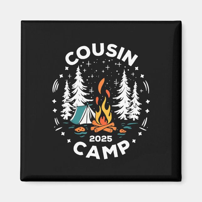 Camping Summer Vacation Crew Cousin Camp 2025  Magnet (Front)