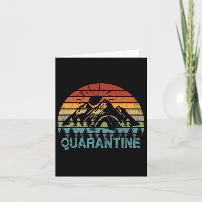 Camping T Shirts Funny Self Isolation Quarantine H Card (Front)