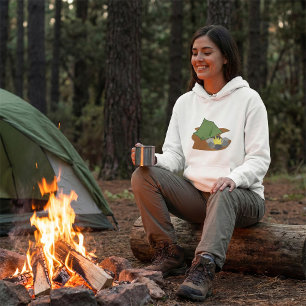 Camping Tent and Campfire Outdoor Adventure Hoodie