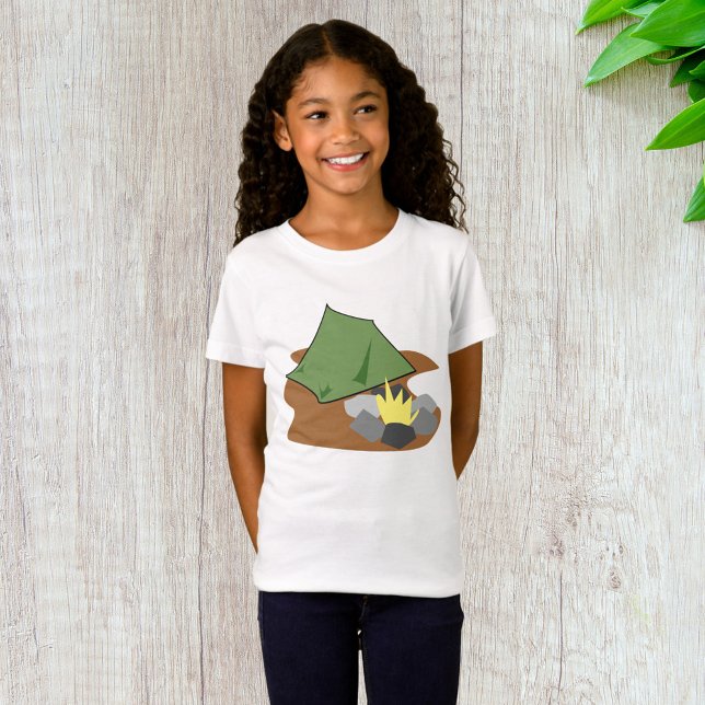 Camping Tent and Campfire Outdoor Adventure  T-Shirt (Creator Uploaded)