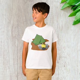 Camping Tent and Campfire Outdoor Adventure T-Shirt