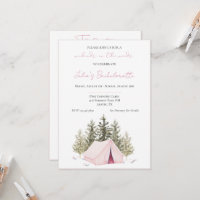 Camping Tent Bachelorette Party Invitation
