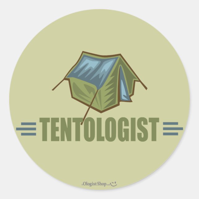 Camping, Tent Classic Round Sticker (Front)
