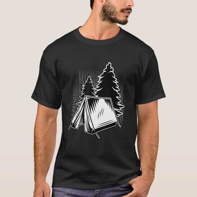 Camping Tent I Nature Travel Caravan Motorhome Cam T-Shirt (Front)