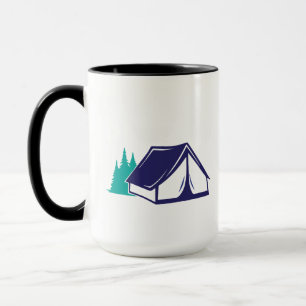 Camping Tent in the Woods Mug